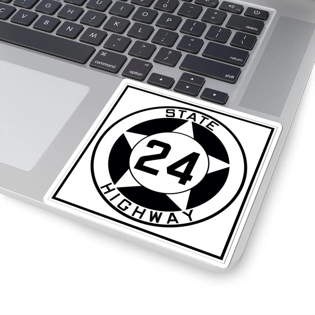 Texas 24 1935 (Texas) (Road Sign) STICKER Vinyl Kiss-Cut Decal - The Sticker Space