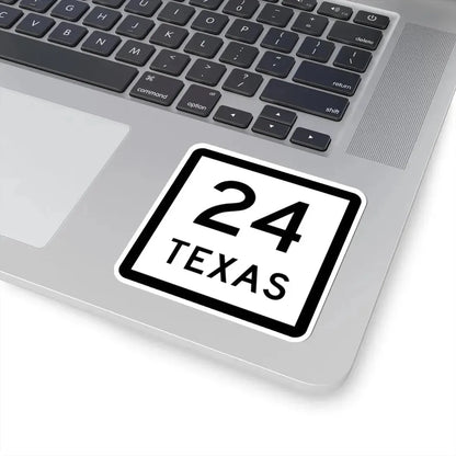 Texas 24 (Texas) (Road Sign) STICKER Vinyl Kiss-Cut Decal - The Sticker Space