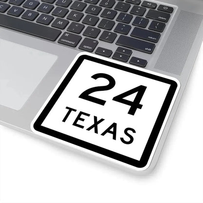 Texas 24 (Texas) (Road Sign) STICKER Vinyl Kiss-Cut Decal - The Sticker Space