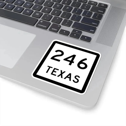 Texas 246 (Texas) (Road Sign) STICKER Vinyl Kiss-Cut Decal - The Sticker Space