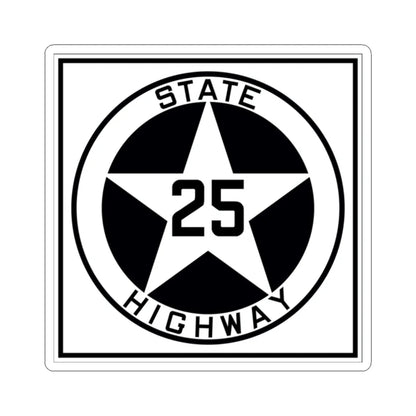 Texas 25 1917 (Texas) (Road Sign) STICKER Vinyl Kiss-Cut Decal 2 Inch White - The Sticker Space