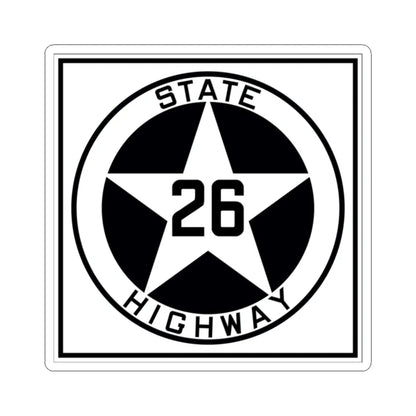 Texas 26 1917 (Texas) (Road Sign) STICKER Vinyl Kiss-Cut Decal 2 Inch White - The Sticker Space