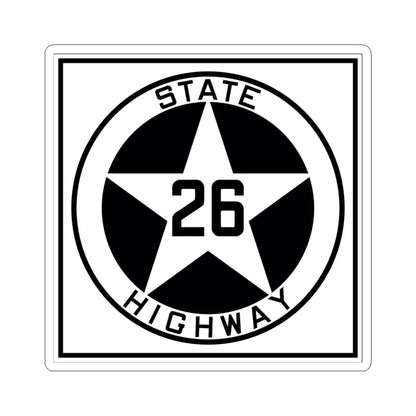 Texas 26 1917 (Texas) (Road Sign) STICKER Vinyl Kiss-Cut Decal 6 Inch White - The Sticker Space