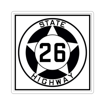 Texas 26 1935 (Texas) (Road Sign) STICKER Vinyl Kiss-Cut Decal 3 Inch White - The Sticker Space