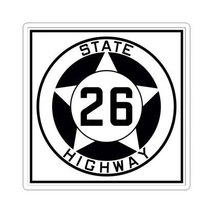 Texas 26 1935 (Texas) (Road Sign) STICKER Vinyl Kiss-Cut Decal 4 Inch White - The Sticker Space