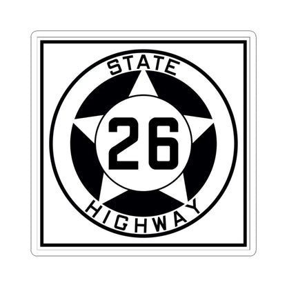 Texas 26 1935 (Texas) (Road Sign) STICKER Vinyl Kiss-Cut Decal 6 Inch White - The Sticker Space