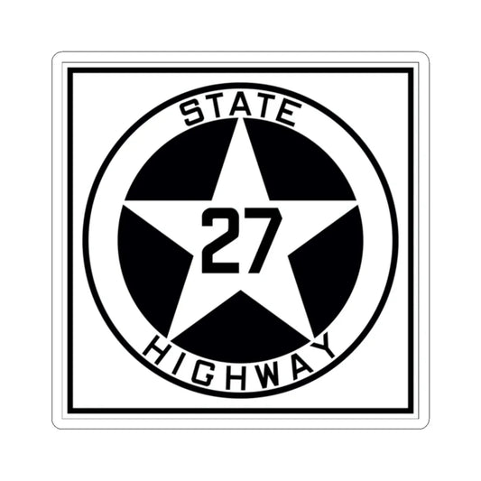 Texas 27 1917 (Texas) (Road Sign) STICKER Vinyl Kiss-Cut Decal 2 Inch White - The Sticker Space