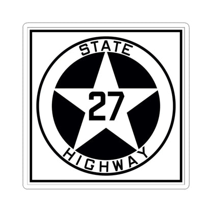 Texas 27 1917 (Texas) (Road Sign) STICKER Vinyl Kiss-Cut Decal 3 Inch White - The Sticker Space