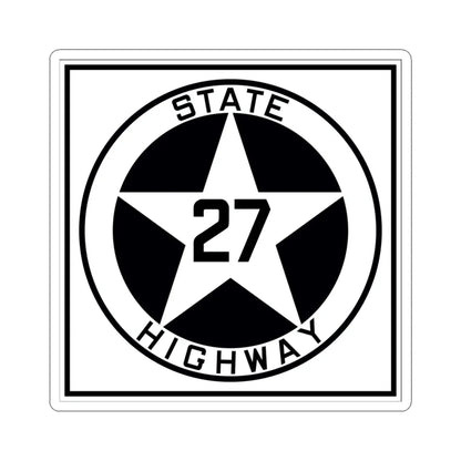 Texas 27 1917 (Texas) (Road Sign) STICKER Vinyl Kiss-Cut Decal 4 Inch White - The Sticker Space