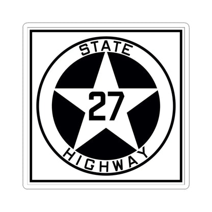 Texas 27 1917 (Texas) (Road Sign) STICKER Vinyl Kiss-Cut Decal 6 Inch White - The Sticker Space
