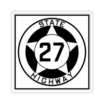 Texas 27 1935 (Texas) (Road Sign) STICKER Vinyl Kiss-Cut Decal 3 Inch White - The Sticker Space