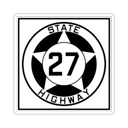Texas 27 1935 (Texas) (Road Sign) STICKER Vinyl Kiss-Cut Decal 4 Inch White - The Sticker Space