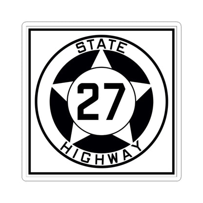 Texas 27 1935 (Texas) (Road Sign) STICKER Vinyl Kiss-Cut Decal 6 Inch White - The Sticker Space