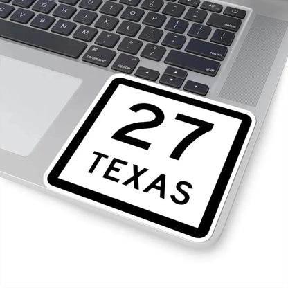 Texas 27 (Texas) (Road Sign) STICKER Vinyl Kiss-Cut Decal - The Sticker Space