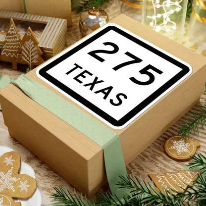 Texas 275 (Texas) (Road Sign) STICKER Vinyl Kiss-Cut Decal - The Sticker Space