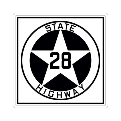 Texas 28 1917 (Texas) (Road Sign) STICKER Vinyl Kiss-Cut Decal 2 Inch White - The Sticker Space