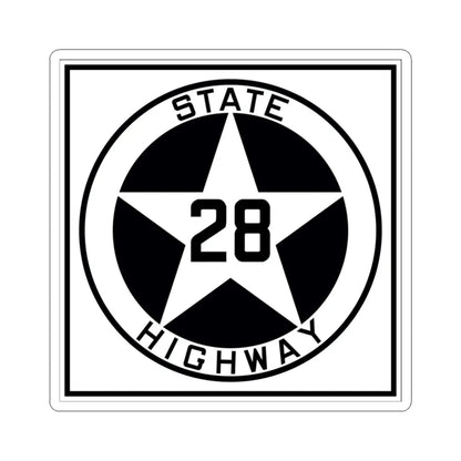 Texas 28 1917 (Texas) (Road Sign) STICKER Vinyl Kiss-Cut Decal 3 Inch White - The Sticker Space