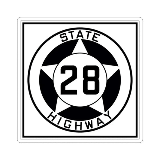 Texas 28 1935 (Texas) (Road Sign) STICKER Vinyl Kiss-Cut Decal 2 Inch White - The Sticker Space