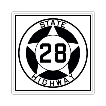 Texas 28 1935 (Texas) (Road Sign) STICKER Vinyl Kiss-Cut Decal 3 Inch White - The Sticker Space