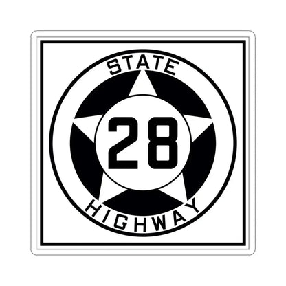 Texas 28 1935 (Texas) (Road Sign) STICKER Vinyl Kiss-Cut Decal 6 Inch White - The Sticker Space
