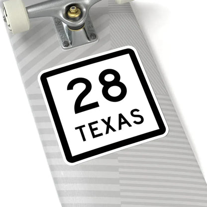 Texas 28 (Texas) (Road Sign) STICKER Vinyl Kiss-Cut Decal - The Sticker Space