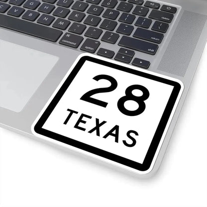 Texas 28 (Texas) (Road Sign) STICKER Vinyl Kiss-Cut Decal - The Sticker Space