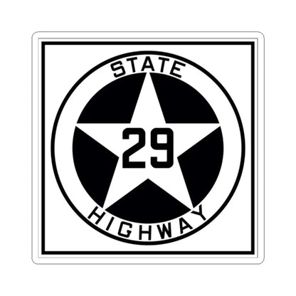 Texas 29 1917 (Texas) (Road Sign) STICKER Vinyl Kiss-Cut Decal 2 Inch White - The Sticker Space