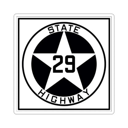 Texas 29 1917 (Texas) (Road Sign) STICKER Vinyl Kiss-Cut Decal 3 Inch White - The Sticker Space