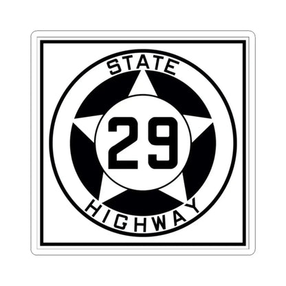 Texas 29 1935 (Texas) (Road Sign) STICKER Vinyl Kiss-Cut Decal 2 Inch White - The Sticker Space