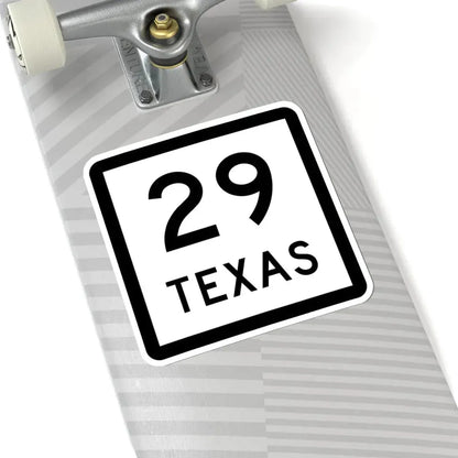 Texas 29 (Texas) (Road Sign) STICKER Vinyl Kiss-Cut Decal - The Sticker Space