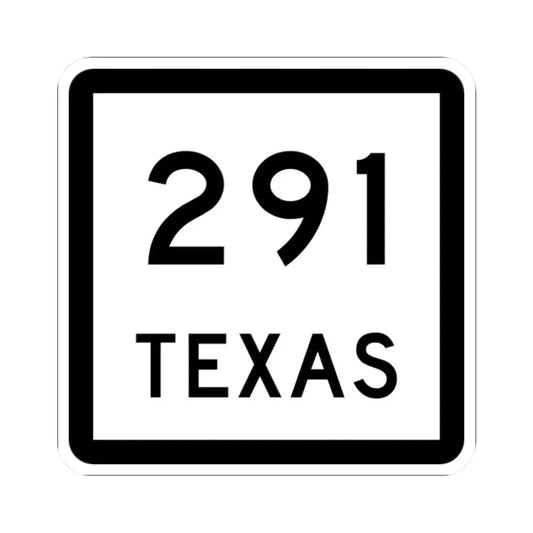 Texas 291 (Texas) (Road Sign) STICKER Vinyl Kiss-Cut Decal 2 Inch White - The Sticker Space