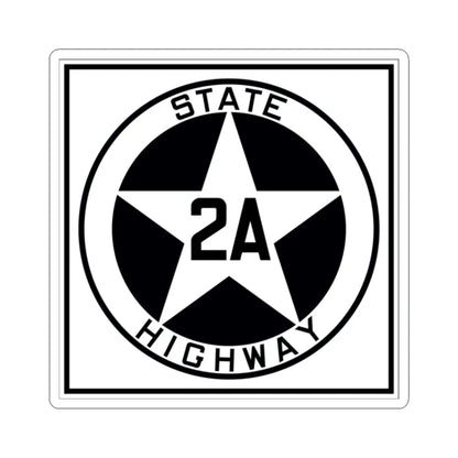 Texas 2A 1917 (Texas) (Road Sign) STICKER Vinyl Kiss-Cut Decal 2 Inch White - The Sticker Space
