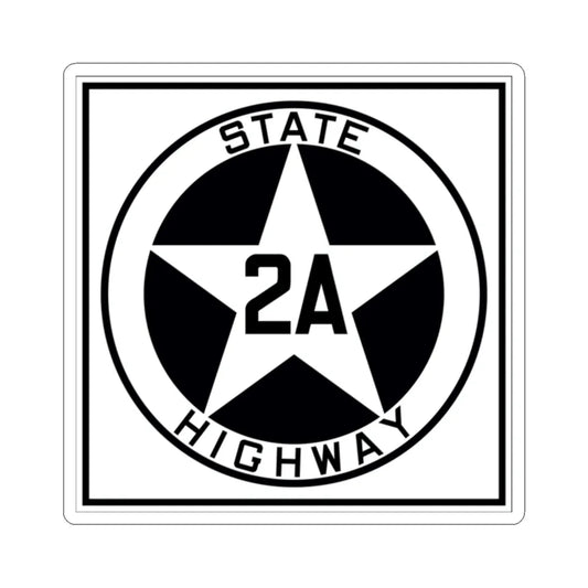 Texas 2A 1917 (Texas) (Road Sign) STICKER Vinyl Kiss-Cut Decal 2 Inch White - The Sticker Space