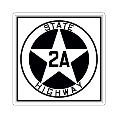 Texas 2A 1917 (Texas) (Road Sign) STICKER Vinyl Kiss-Cut Decal 3 Inch White - The Sticker Space
