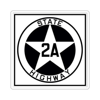 Texas 2A 1917 (Texas) (Road Sign) STICKER Vinyl Kiss-Cut Decal 6 Inch White - The Sticker Space