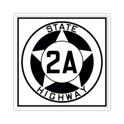 Texas 2A 1935 (Texas) (Road Sign) STICKER Vinyl Kiss-Cut Decal 2 Inch White - The Sticker Space