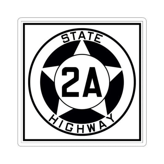 Texas 2A 1935 (Texas) (Road Sign) STICKER Vinyl Kiss-Cut Decal 2 Inch White - The Sticker Space