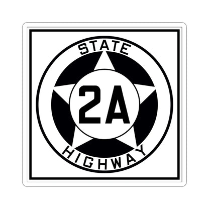 Texas 2A 1935 (Texas) (Road Sign) STICKER Vinyl Kiss-Cut Decal 4 Inch White - The Sticker Space