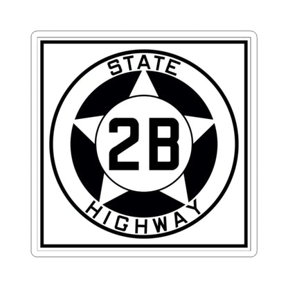 Texas 2B 1935 (Texas) (Road Sign) STICKER Vinyl Kiss-Cut Decal 2 Inch White - The Sticker Space