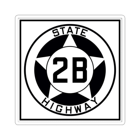 Texas 2B 1935 (Texas) (Road Sign) STICKER Vinyl Kiss-Cut Decal 2 Inch White - The Sticker Space