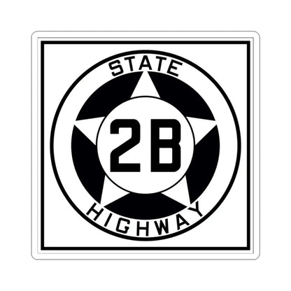 Texas 2B 1935 (Texas) (Road Sign) STICKER Vinyl Kiss-Cut Decal 3 Inch White - The Sticker Space