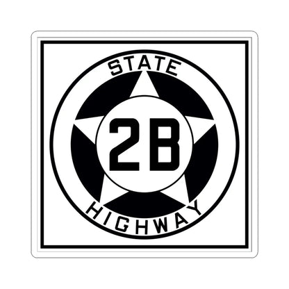 Texas 2B 1935 (Texas) (Road Sign) STICKER Vinyl Kiss-Cut Decal 6 Inch White - The Sticker Space