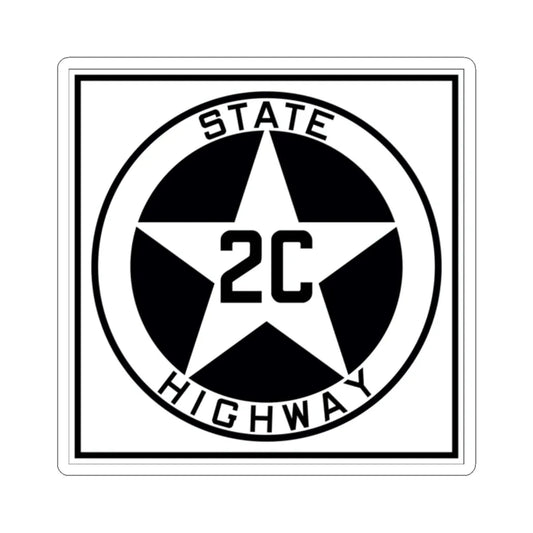 Texas 2C 1917 (Texas) (Road Sign) STICKER Vinyl Kiss-Cut Decal 2 Inch White - The Sticker Space