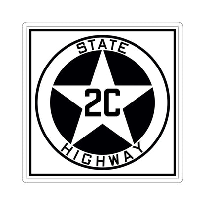 Texas 2C 1917 (Texas) (Road Sign) STICKER Vinyl Kiss-Cut Decal 3 Inch White - The Sticker Space