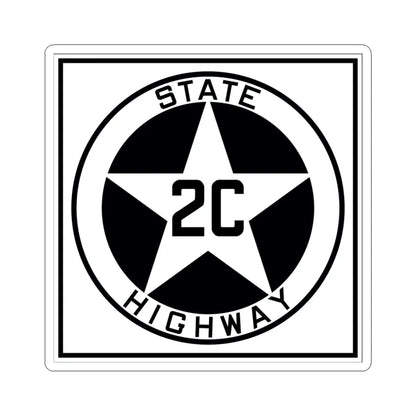 Texas 2C 1917 (Texas) (Road Sign) STICKER Vinyl Kiss-Cut Decal 4 Inch White - The Sticker Space