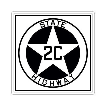 Texas 2C 1917 (Texas) (Road Sign) STICKER Vinyl Kiss-Cut Decal 6 Inch White - The Sticker Space