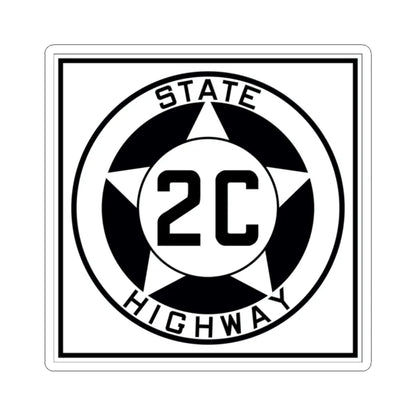 Texas 2C 1935 (Texas) (Road Sign) STICKER Vinyl Kiss-Cut Decal 2 Inch White - The Sticker Space