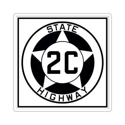 Texas 2C 1935 (Texas) (Road Sign) STICKER Vinyl Kiss-Cut Decal 3 Inch White - The Sticker Space