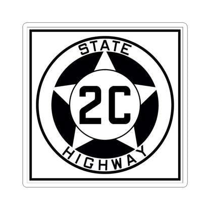 Texas 2C 1935 (Texas) (Road Sign) STICKER Vinyl Kiss-Cut Decal 4 Inch White - The Sticker Space