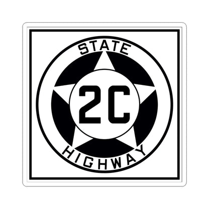 Texas 2C 1935 (Texas) (Road Sign) STICKER Vinyl Kiss-Cut Decal 6 Inch White - The Sticker Space
